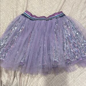 Lavender Sequin Tulle Skirt for Kids
